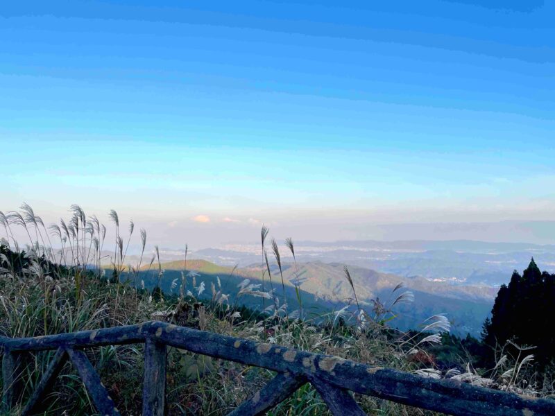 生石高原キャンプ場の6番サイトからの景色