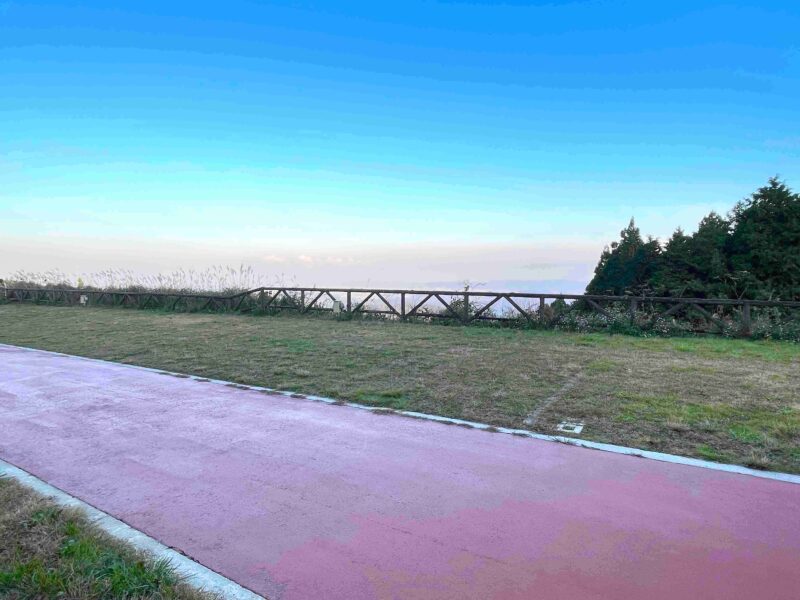 生石高原キャンプ場の12番サイトからの景色