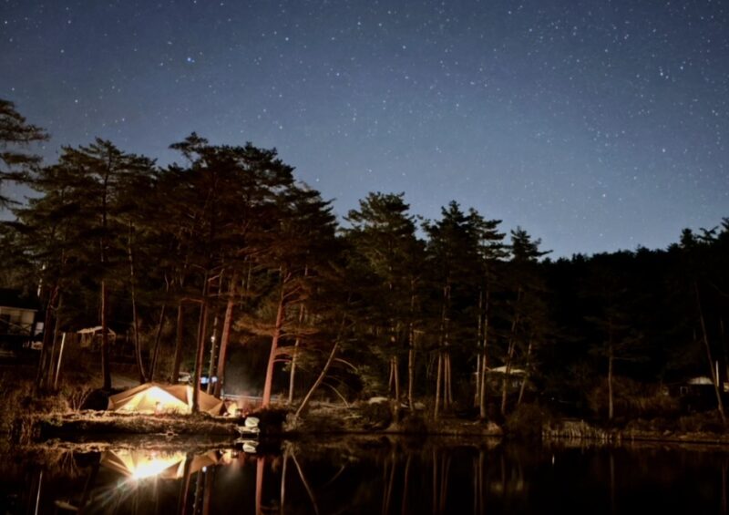 おおぐて湖キャンプ場の星空